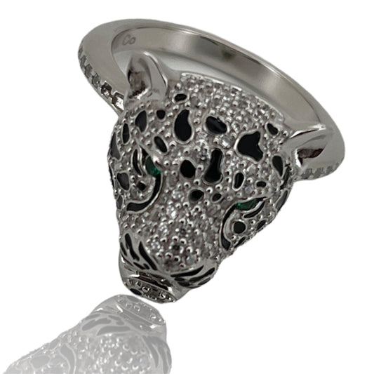 Limited Edition 18k White Gold Cheetah Ring